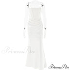 Satin Corset Stylish Maxi Dress image 17