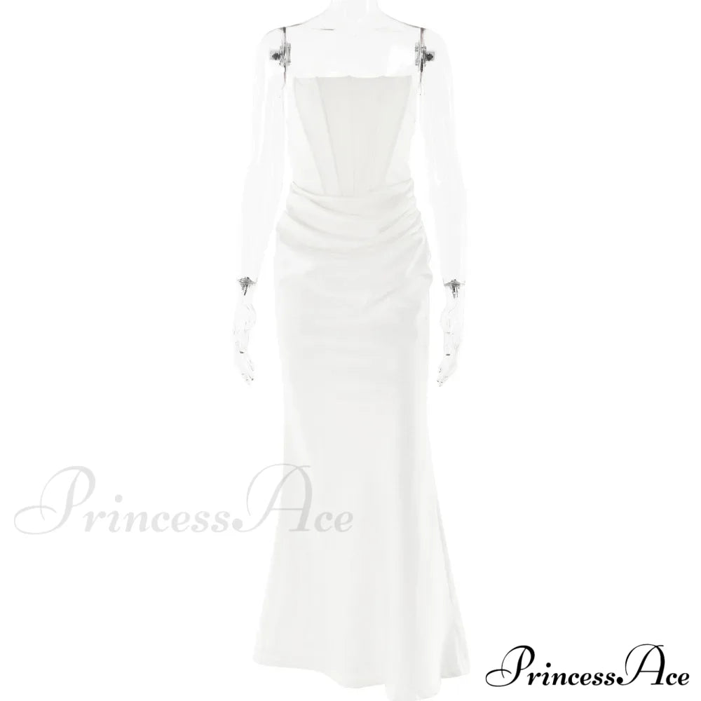 Satin Corset Stylish Maxi Dress image 17
