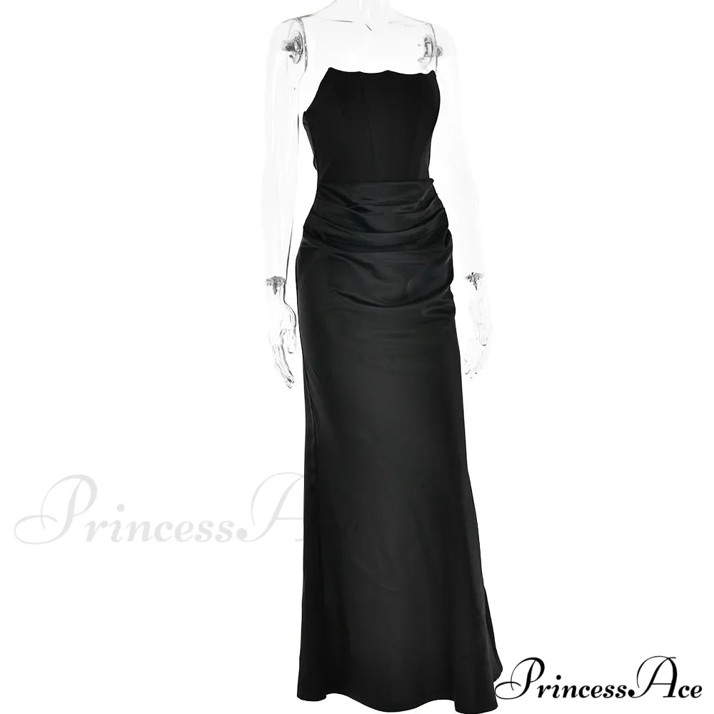 Satin Corset Stylish Maxi Dress image 20