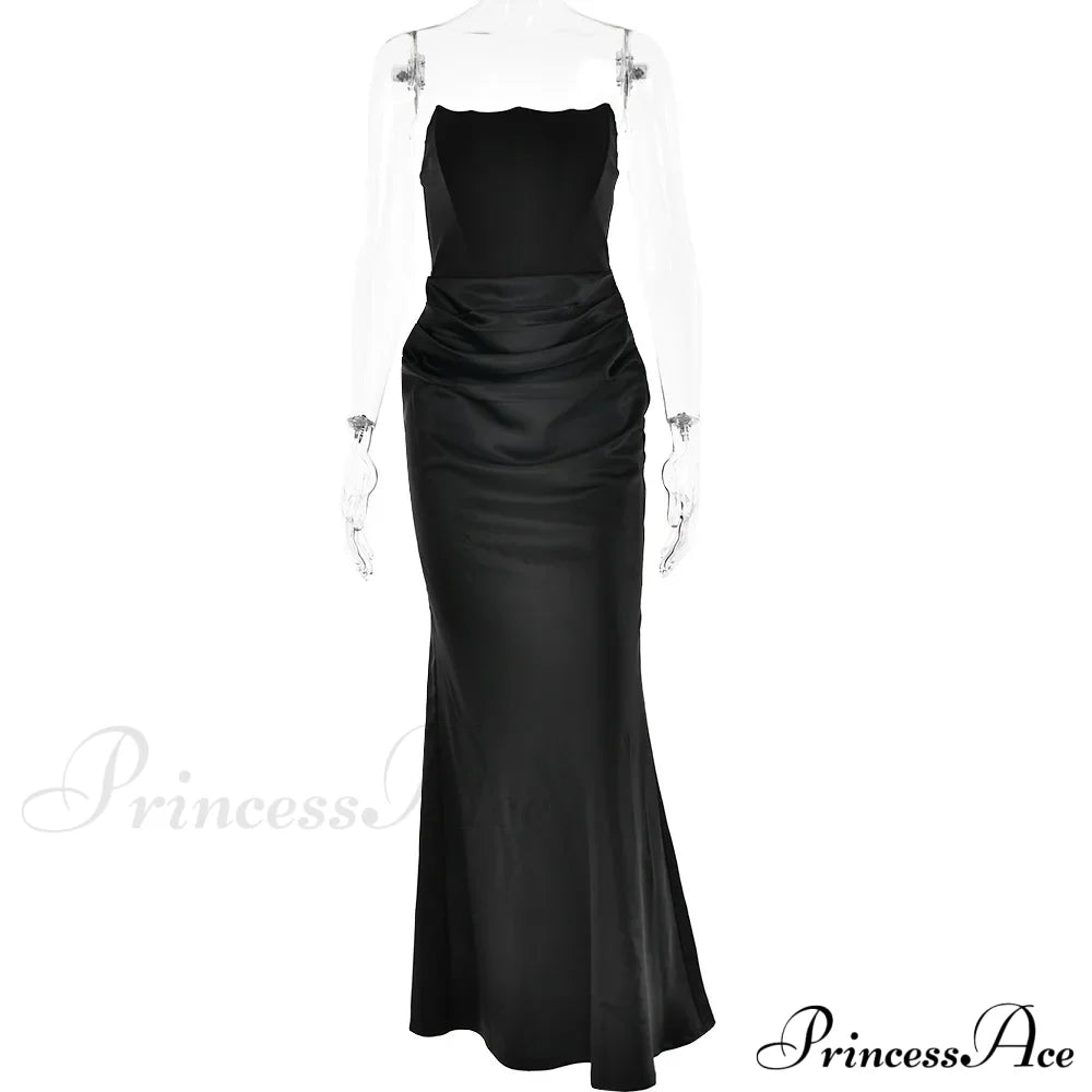 Satin Corset Stylish Maxi Dress image 19
