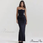 Satin Corset Stylish Maxi Dress image 13