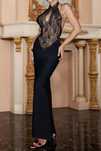 Satin Elegant Wrap Maxi Dress image 3