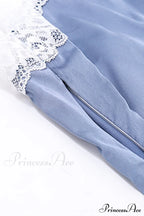 Satin Halter Lace Patchwork Dress image 8