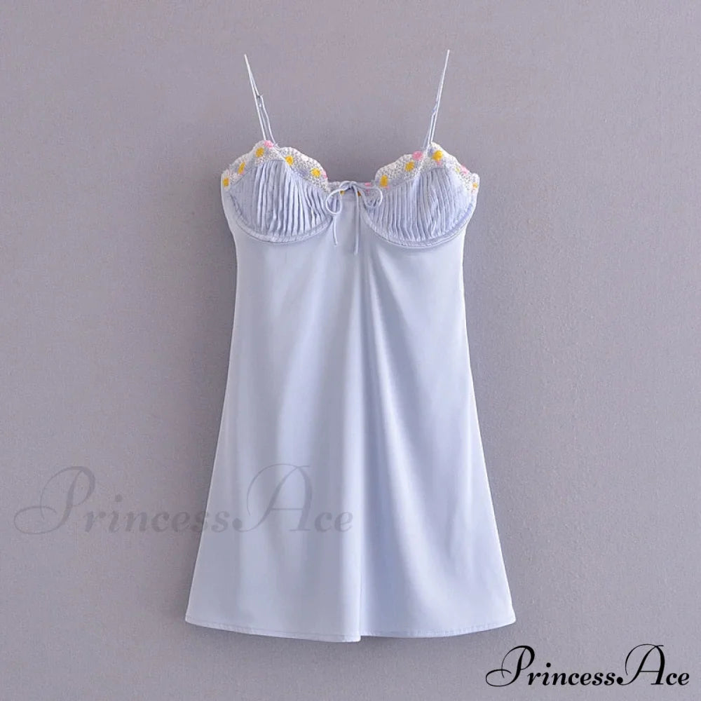 Satin Lace Patchwork Charming Cupped Slip Mini Dress image 8