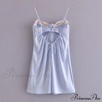 Satin Lace Patchwork Charming Cupped Slip Mini Dress image 9