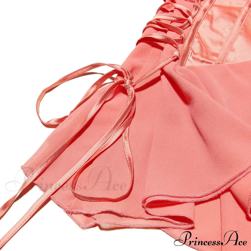 Satin Lace Up Charming Bandage Strapless Mini Dress image 18