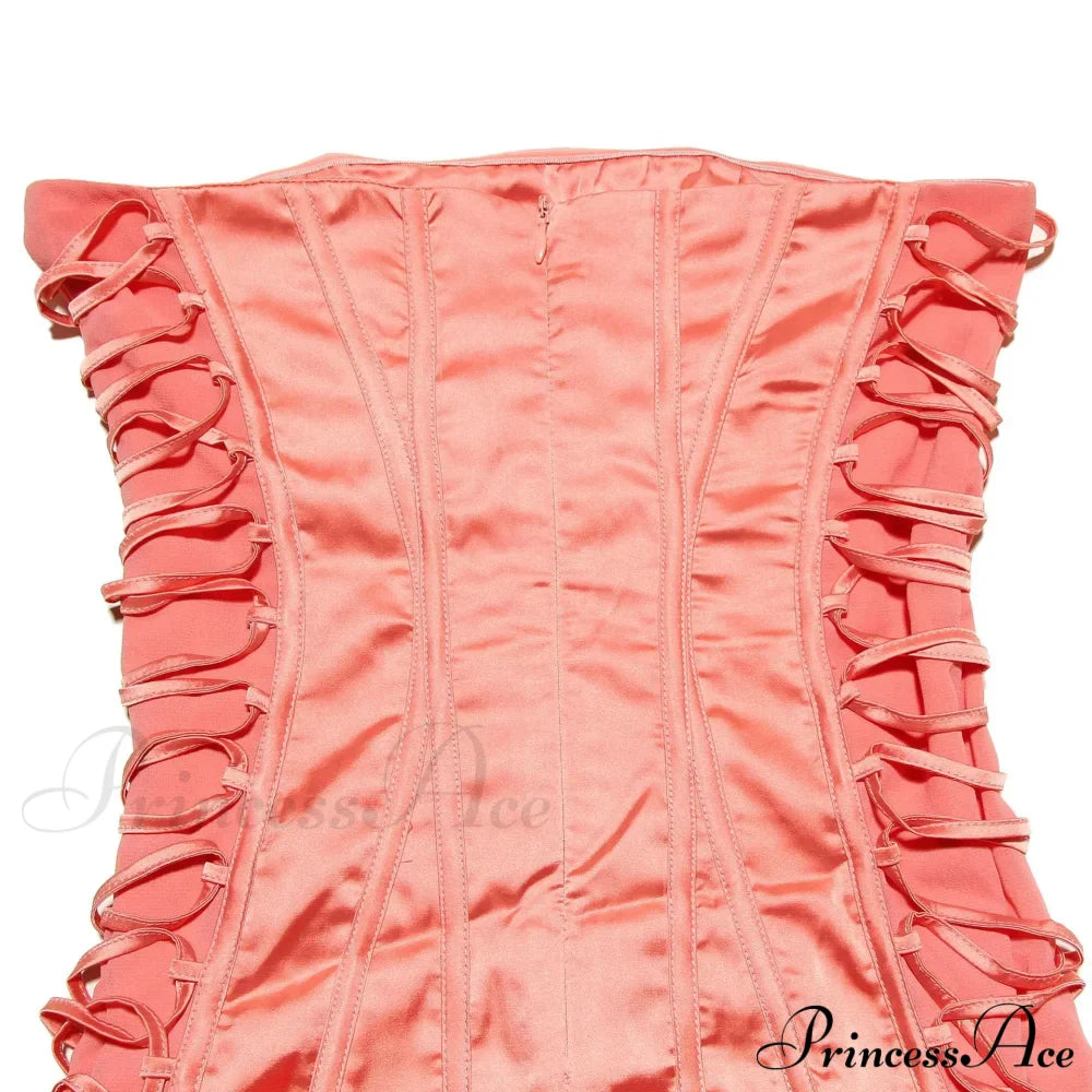 Satin Lace Up Charming Bandage Strapless Mini Dress image 17