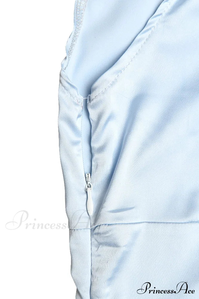Satin Mini Dress with Lace Patchwork image 12