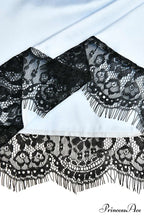 Satin Mini Dress with Lace Patchwork image 13