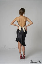 Satin Pleated Stylish Trim Midi Skirt image 13