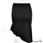Satin Pleated Stylish Trim Midi Skirt image 8