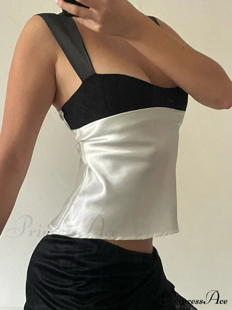 Satin Plunge Crop Top Mini Dress image 4