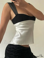 Satin Plunge Crop Top Mini Dress image 4