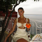 Satin Ruched Tie Strap Mini Dress image 8