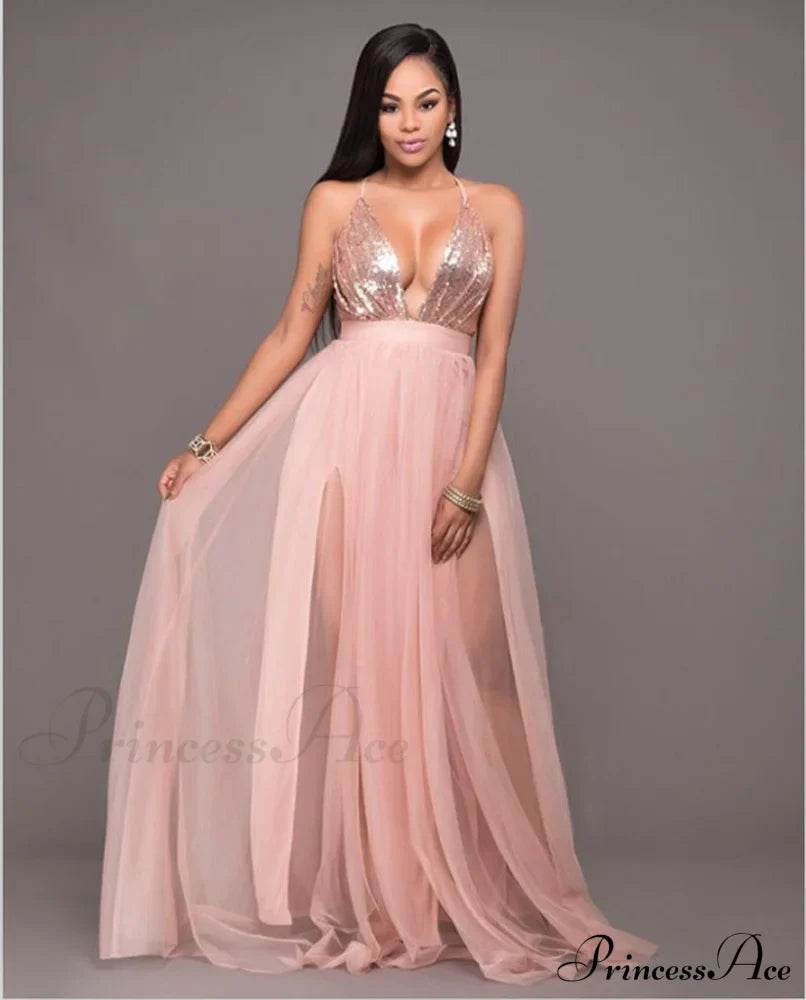 Saylor Formal Double Charming Slit Tulle Dress image 1