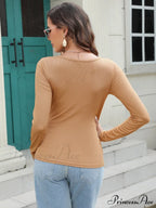 Scoop Arm Long Neck T-Shirt image 6