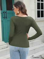 Scoop Arm Long Neck T-Shirt image 12