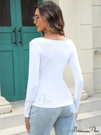 Scoop Arm Long Neck T-Shirt image 2