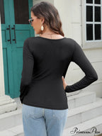 Scoop Arm Long Neck T-Shirt image 9