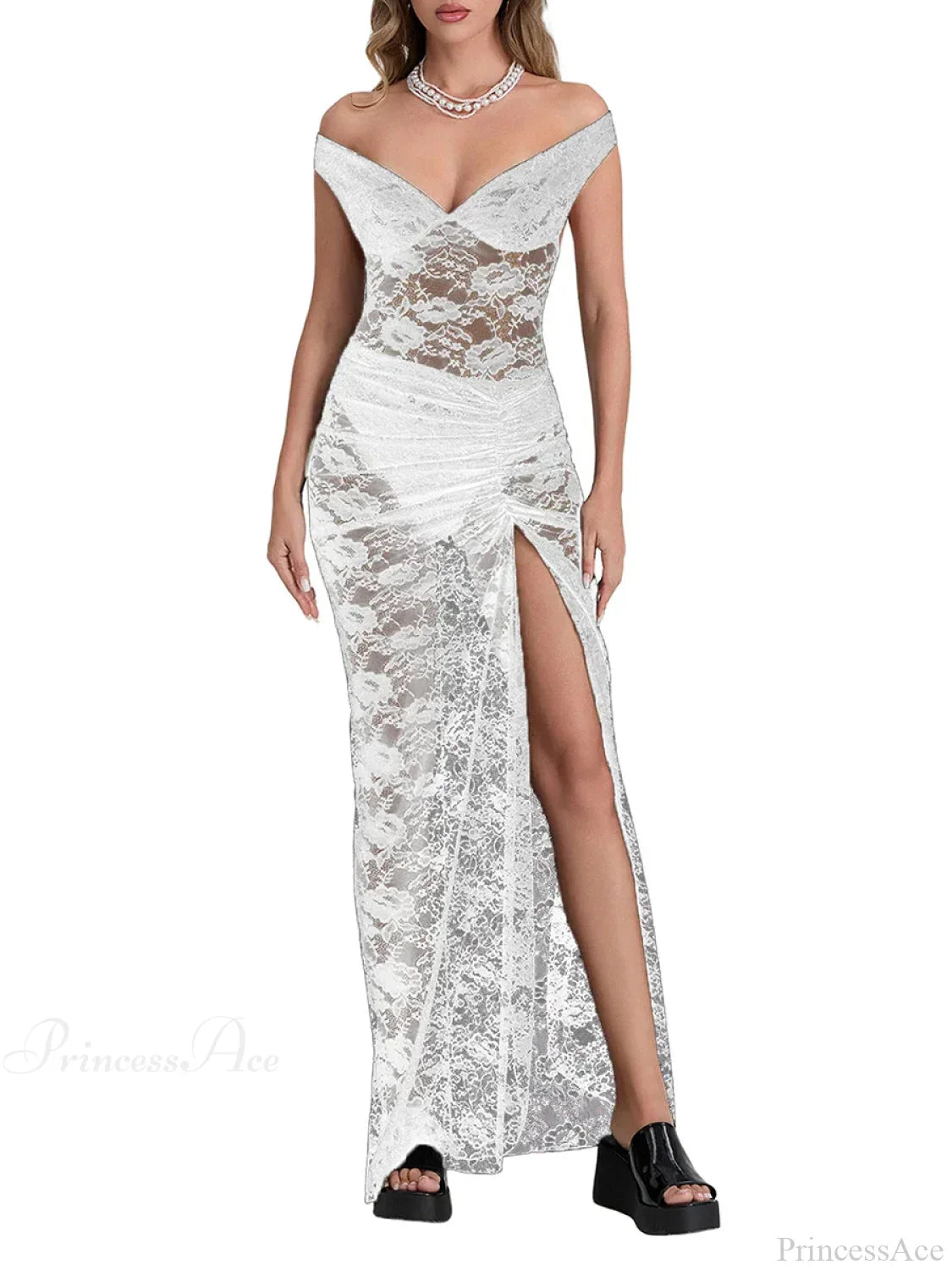 See-Through Backless Bodysuit Wrap Long Floral Skirt image 7