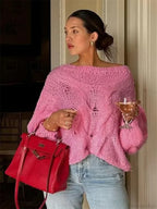 See-through Casual Loose Y2K Knitted Sweater image 6