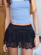 See-Through Floral Ruffle Skirt image 5