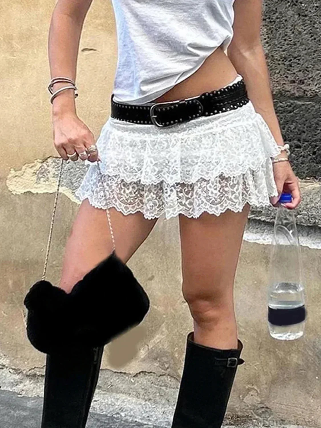 See-Through Floral Ruffle Skirt image 3