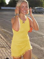 See-Through Hollow-Out Mini Dress image 4
