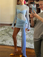 See-Through Lace Patchwork Mini Dress image 4