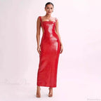 Sequin Backless Slim Fit Slit Prom Dress image 2