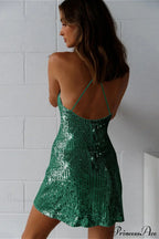Sequin Bodycon Backless Party Dress image 3
