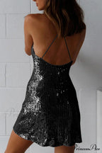 Sequin Crisscross Back Dress image 12