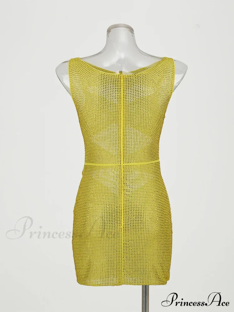 Sequin Flower Details Cut Graceful Out Bodycon Mini Dress image 13