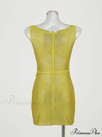 Sequin Flower Details Cut Graceful Out Bodycon Mini Dress image 13