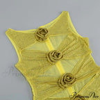 Sequin Flower Details Cut Graceful Out Bodycon Mini Dress image 14
