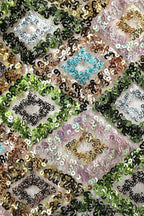 Sequin Halter Mini Floral Dress image 6