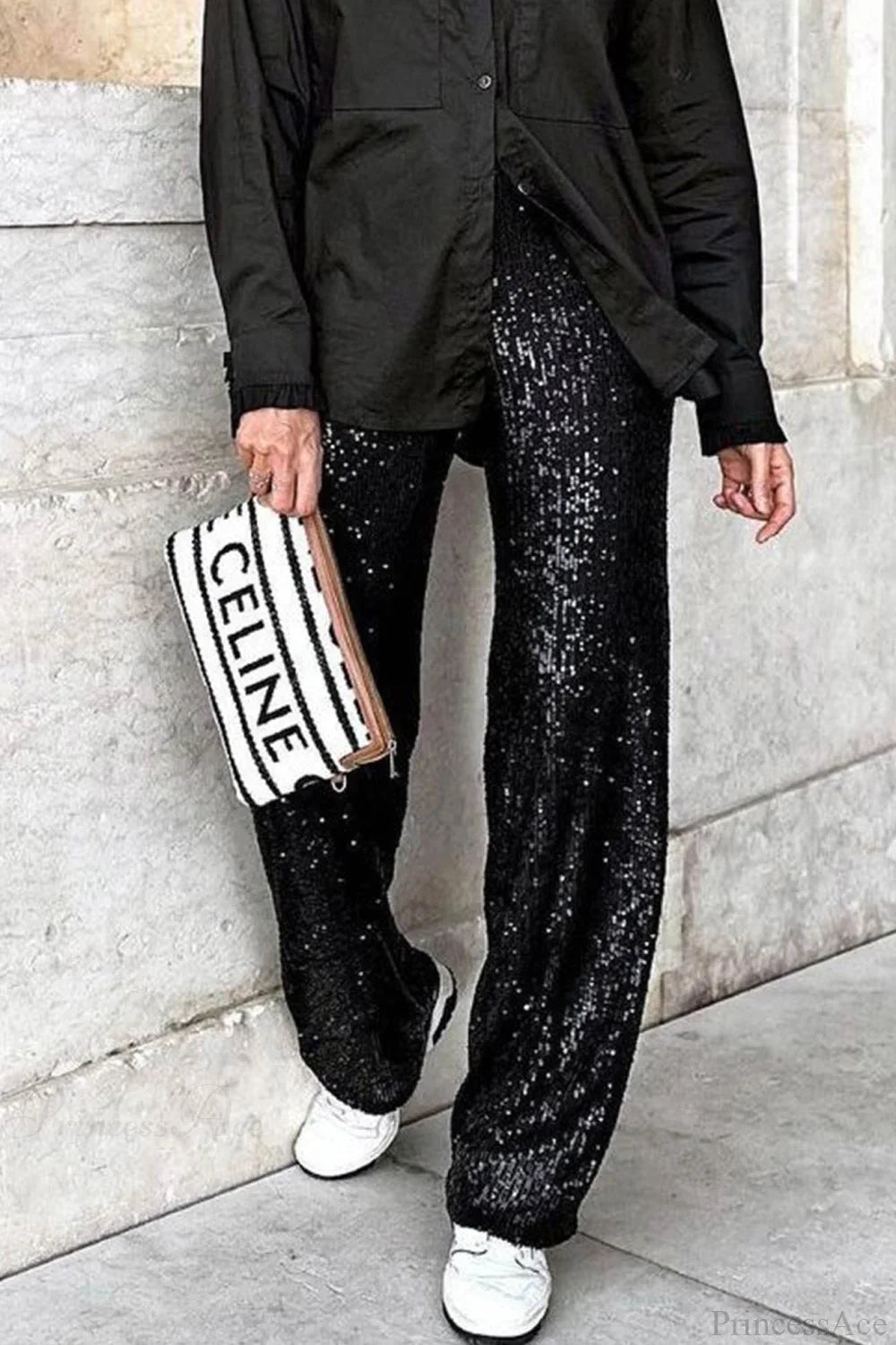 Sequin Long Straight Pants image 10