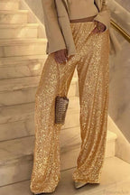 Sequin Long Straight Pants image 2