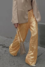 Sequin Long Straight Pants image 1