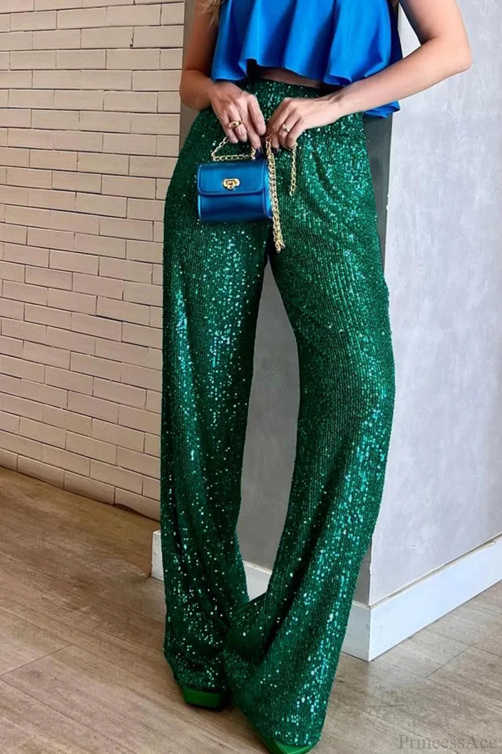 Sequin Long Straight Pants image 16