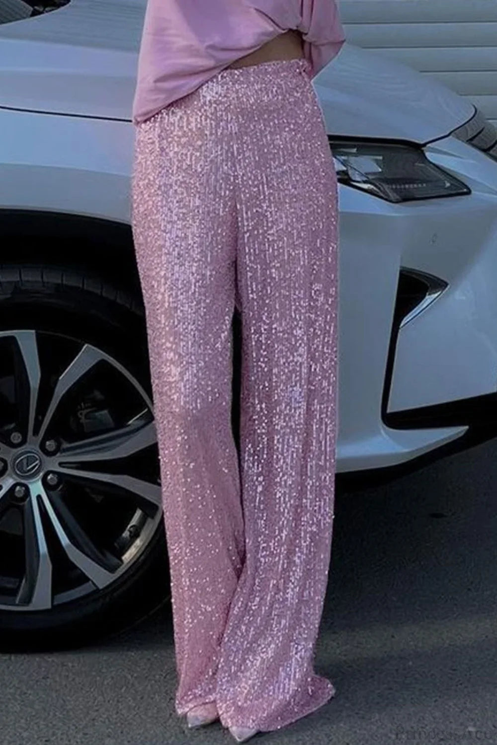 Sequin Long Straight Pants image 4