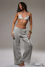 Sequin Loose Wide-Leg Casual Pants image 13