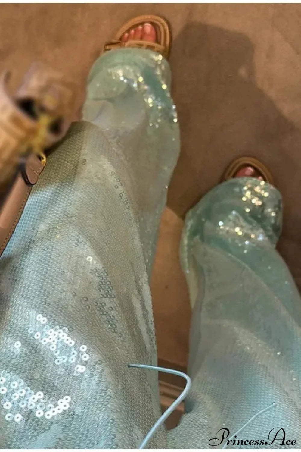 Sequin Loose Wide-Leg Casual Pants image 3