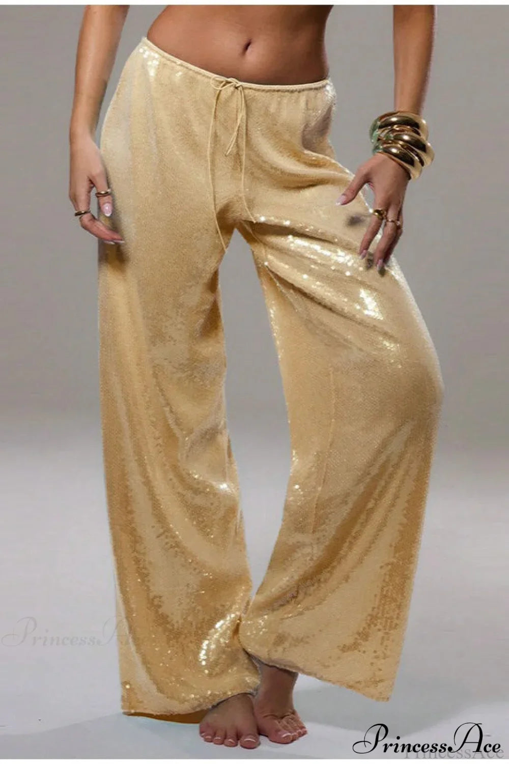 Sequin Loose Wide-Leg Casual Pants image 10