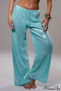 Sequin Loose Wide-Leg Casual Pants image 1