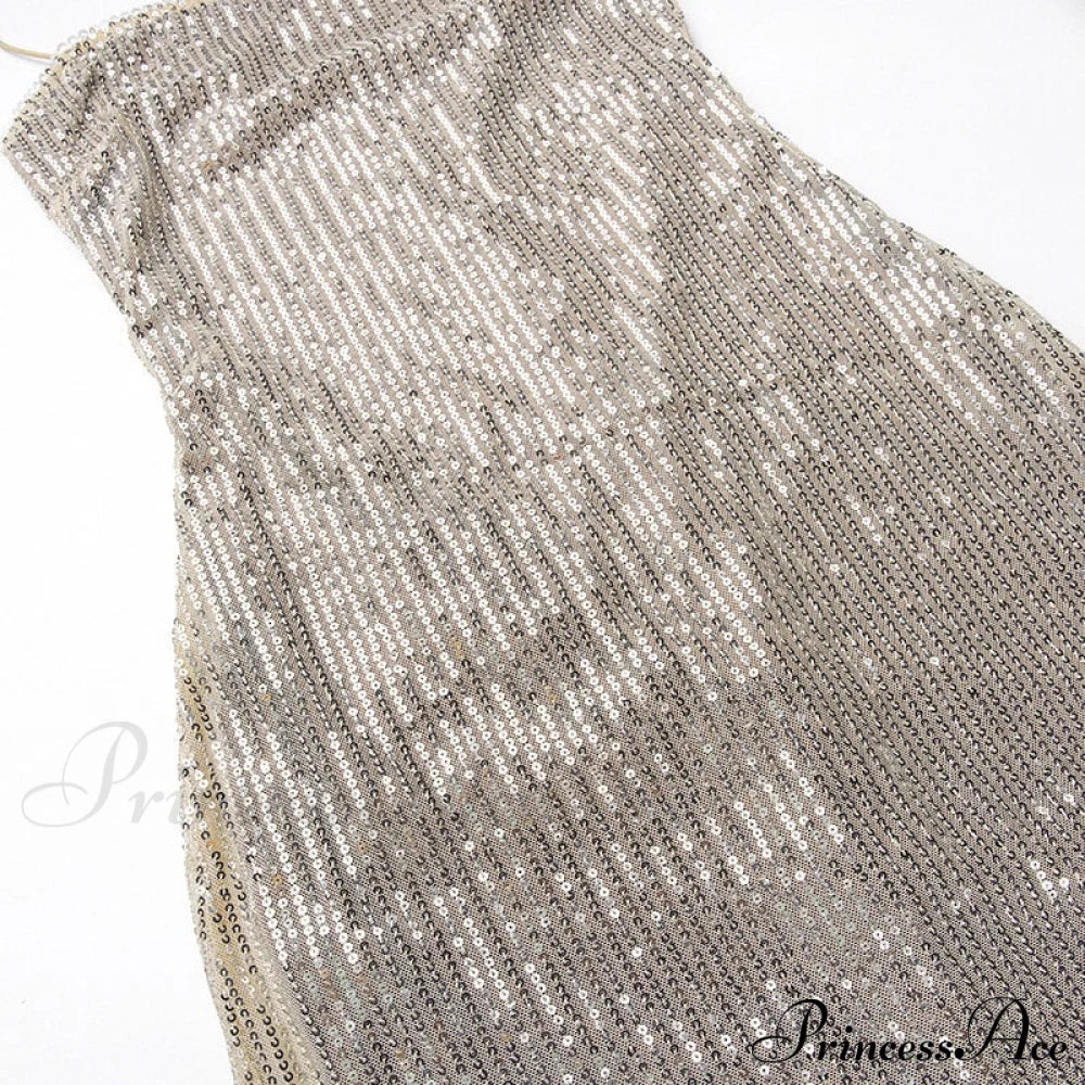 Sequin Mesh Stylish Long Dress image 14