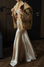 Sequin Metallic Stand Collar Loose Fashion Coat image 4