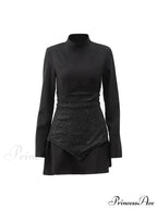 Sequin O Neck Long Sleeve Mini Dress image 4