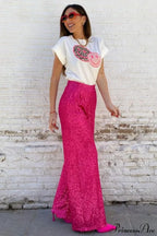 Sequin Slim-Fit Straight Casual Pants image 11