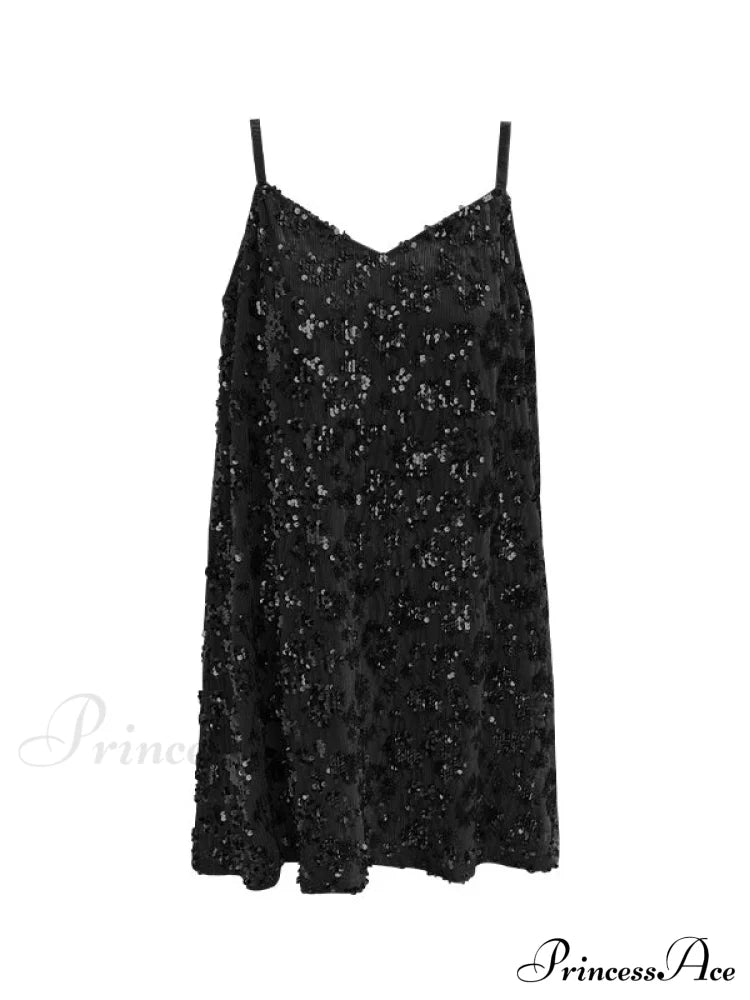 Sequin Slimming Suspender Dress For Women image 4